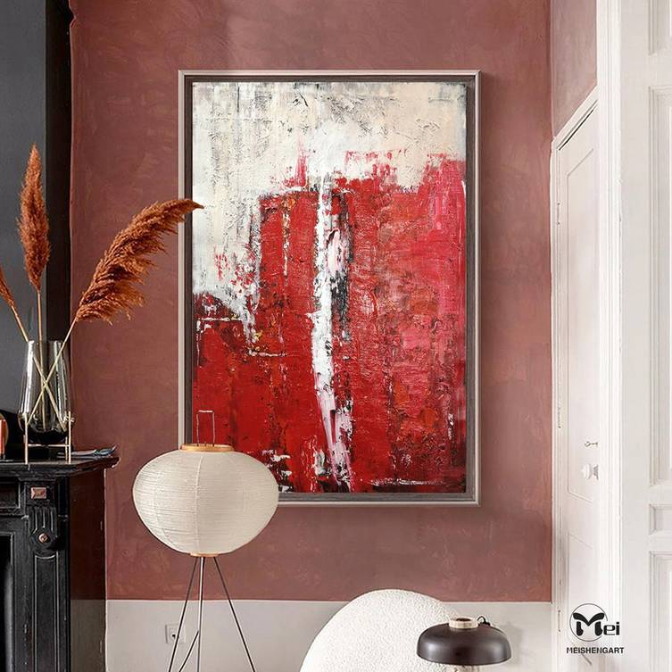 White Hand-Painted Dining - extra large gold wall art for bedroom